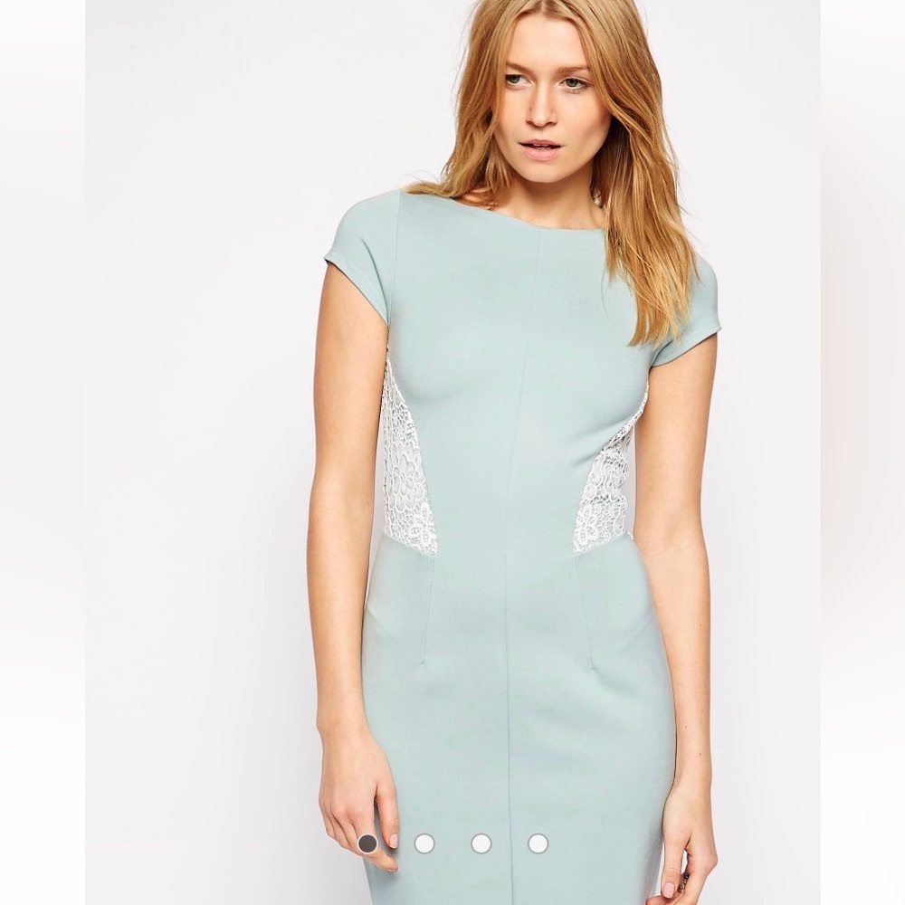 NWT Closet London Lace Insert Bodycon Dress, Size 12